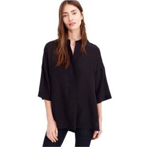 J. Crew 100% Silk High-Low Tunic Top